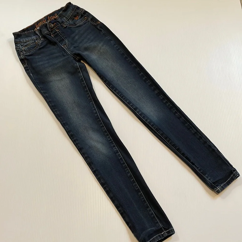 Justice super skinny simply low jegging, girls size 12S
